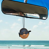 Coolballs Cool Brother African American Guy Antenna Ball / Mirror Dangler / Dashboard Buddy (Black Bandana)