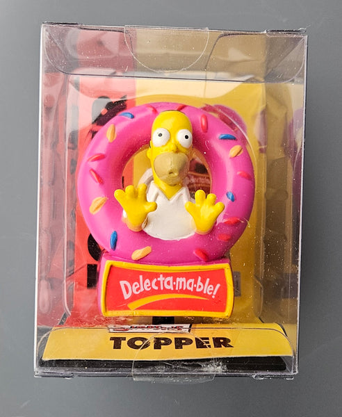 *Last One* Rare Boxed 2003 The Simpsons Homer Donut Car Antenna Topper / Rear-View Mirror Hanger Accessory