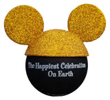 Mickey Mouse w/ Gold Glitter Ears Car Antenna Topper / Dashboard Decor (Auto Accessory) (Walt Disney World)