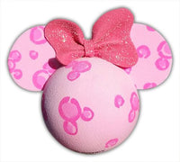 *Last One* Pink Mickey Animal Print w/ Glitter Bow Antenna Topper / Mirror Dangler / Dashboard Accessory